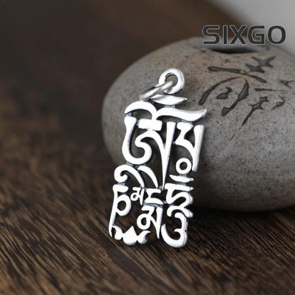 Tibetan Six Words Pendant Buddhist OM Mani Padme Hum Pendant Tibetan Pendant