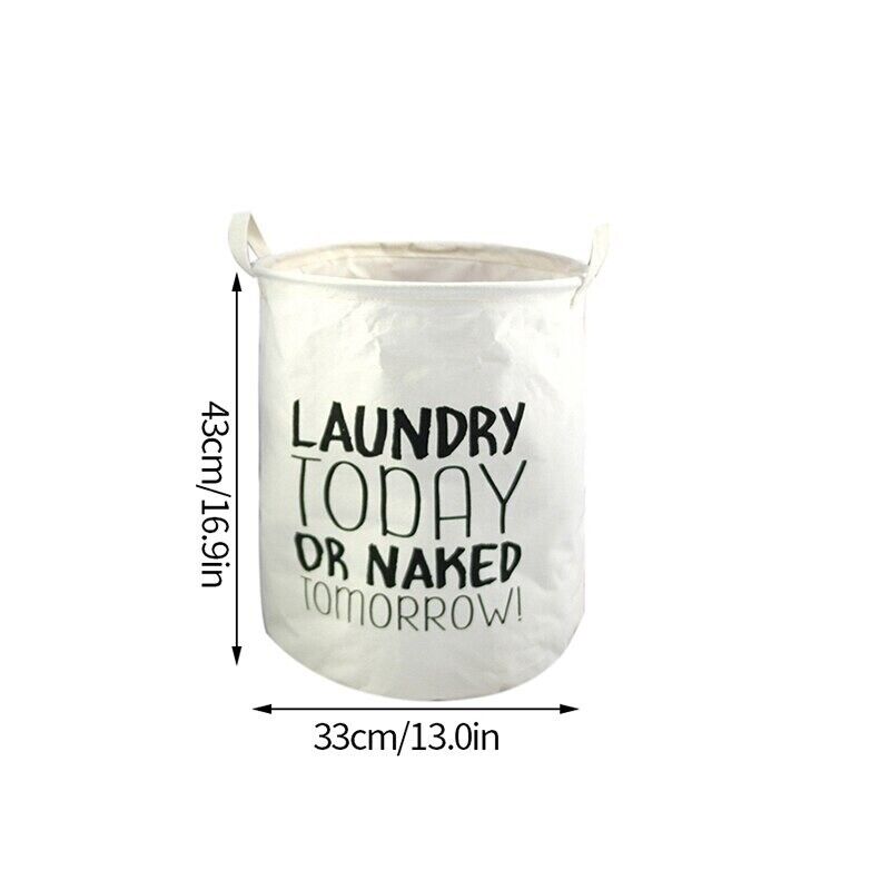 Laundry Basket Folding Dirty Clothes Organizers Storage Bag 50x40cm Cotton Linen