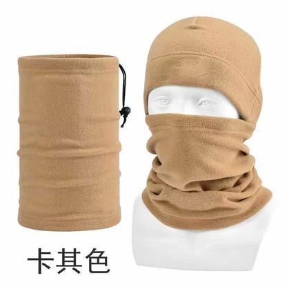Winter Fleece Hat Scarf Set Head Cover Balaclava Face Mask Neck Warmer Cycling