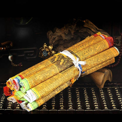 Nepal Handmade Tibetan Buddhist Mini Prayer Flags Roll (Traditional Scripture)