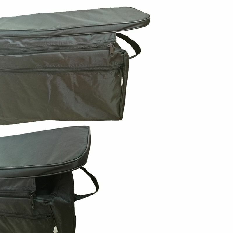 Canoe Inflatable Boat Padded Under Seat Cushion Storage Bag Black Water Skiing