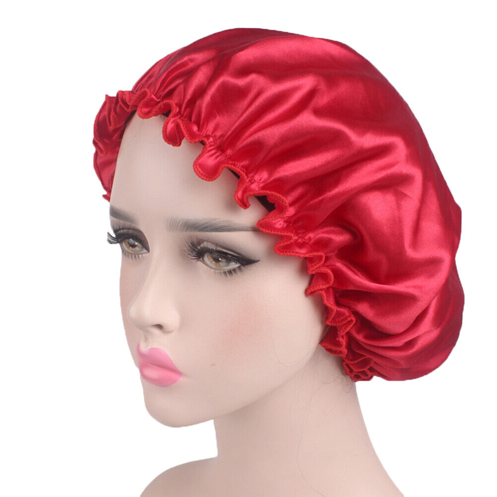 Lady Satin Sleep Hat Hair Care Adjustable Chemo Caps Bonnet Turban Hat Headwraps
