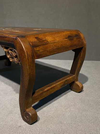 Antique Tibetan Altar Table Kang Table Old Pear Wood Carving Buddhist Furniture