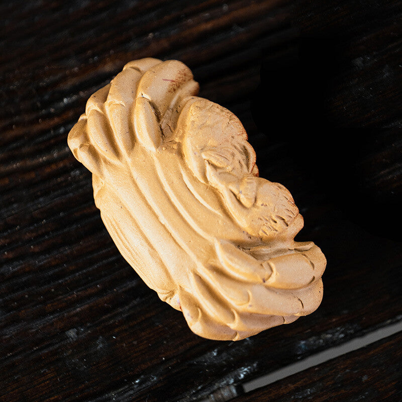 Creative Tea Pet Yixing Zisha Duan Clay Crab Statue Handmade Artware Decoration