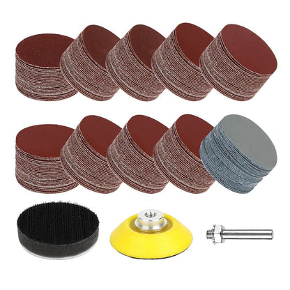 303PCS 2" inch Hook Loop Sanding Discs 80#, 120#,180#- 3000# Grit Sandpaper