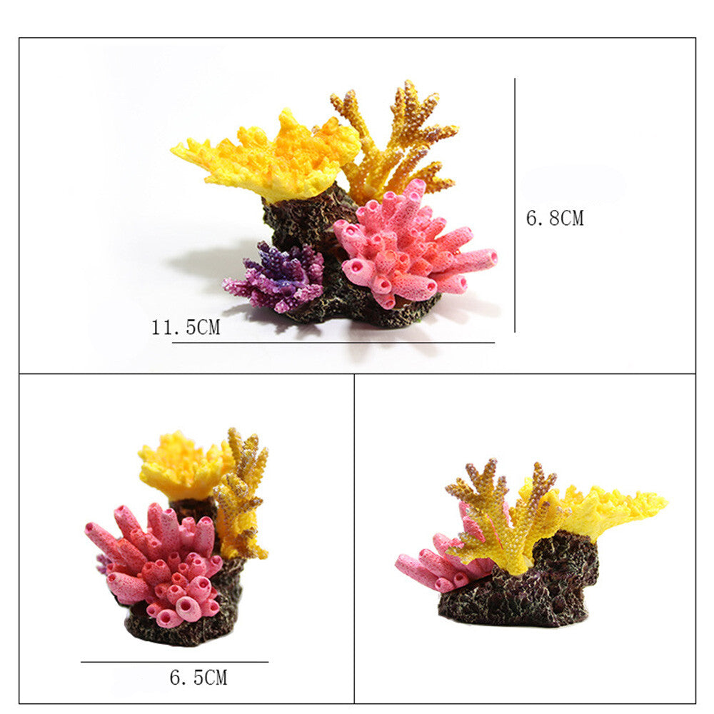 11.5cm Aquarium Landscape Plant Artificial Resin Coral Reef Fish Tank Home Decor