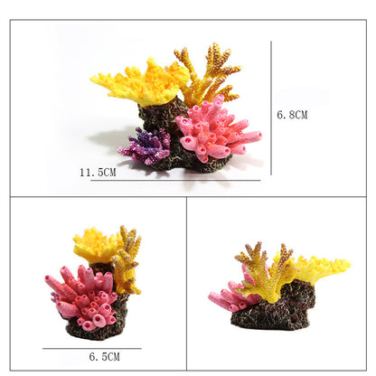 11.5cm Aquarium Landscape Plant Artificial Resin Coral Reef Fish Tank Home Decor