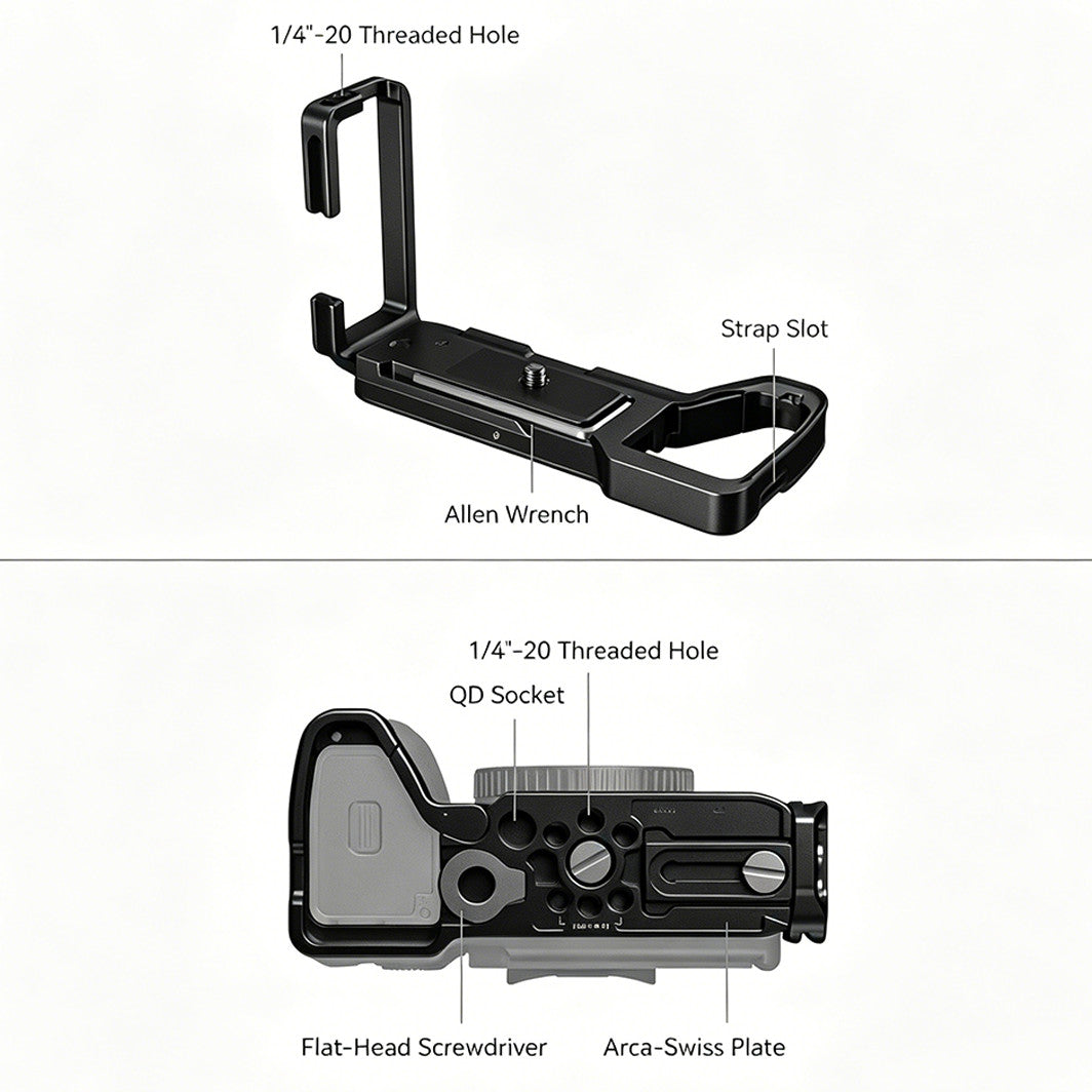 SmallRig L-Bracket Plate for Sony A7R V / A7 IV / A7S III / A1 / A7R IV / A9 II
