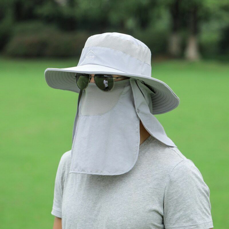 Fishing Hat Cap UPF 50+Sun Protection Neck Flap Outdoor Sport Camping Unisex 1PC