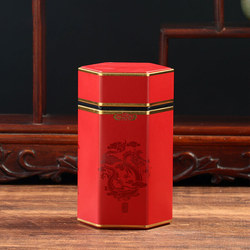 Chinese Vintage Floral Tea Tin Canister Jar Tinplate Tea Sealed Portable Tea Box