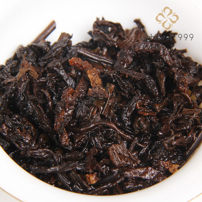 500g Ripe Pu'er Tea Column Xinhui Dried Citrus Peel Aged Yunnan Leaf Tea