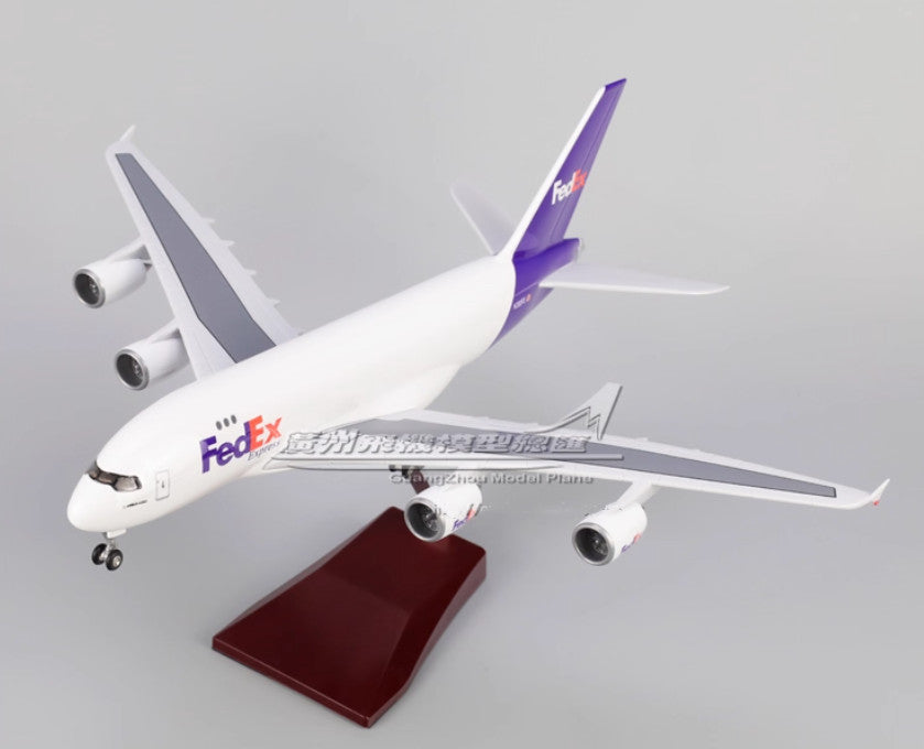 1:200 366CM FedEx AIRBUS A380 Plane Airplane Landing Gear Resin Aircraft Model