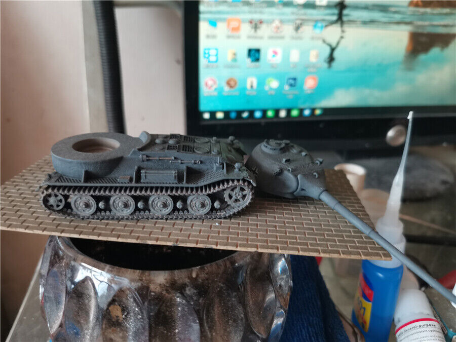 Homemade 1/72 German VK7201 Military Tank Finished Model Static Ornament
