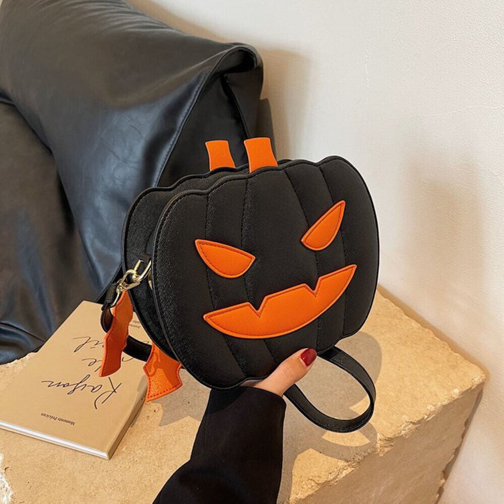 Crossbody Bag Halloween Bag Pumpkin Purse Satchel Bag Shoulder Bag Funny PU