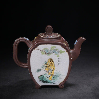 Chinese Yixing Zisha Clay Handmade Exquisite Teapot （威震山河 底款：陈鸣远）