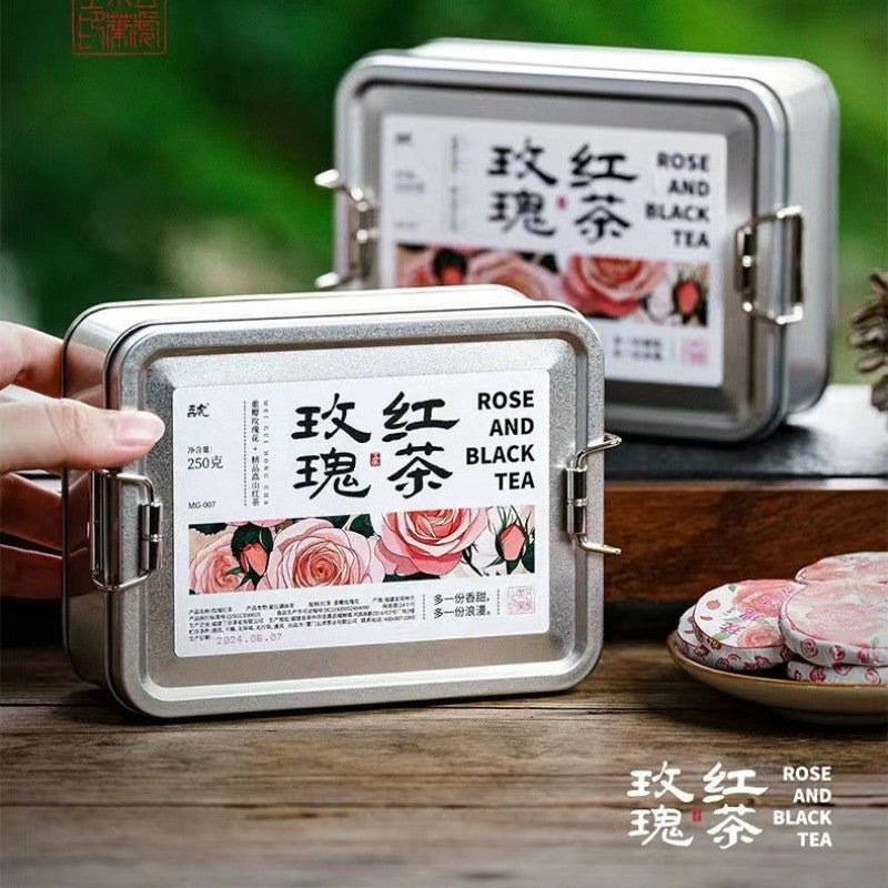 250g Fujian High Mountain Double Petaled Rose Black Tea Bulk Mini Tea Cake