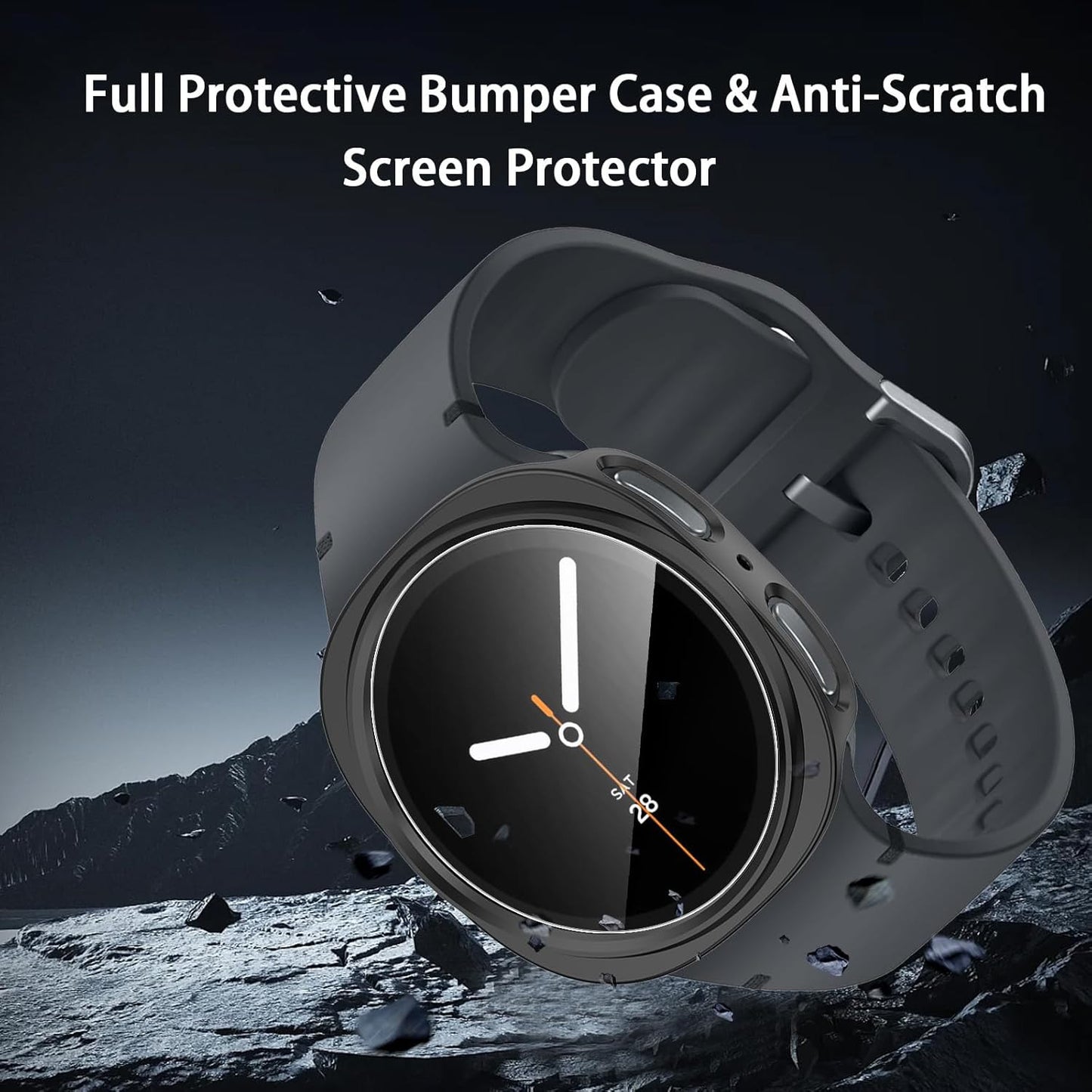 [6+6 Pack] for Samsung Galaxy Watch 8 Screen Protector Case 40Mm, Anti-Fog Tempe