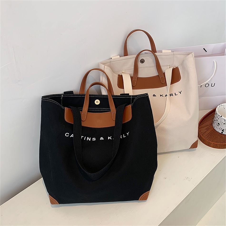 Canvas Handbag Summer Soft Shoulder Handbag Travel Tote Shopper Bags Travelling