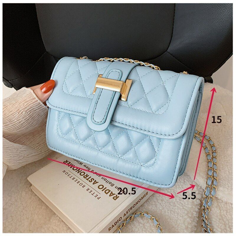 Fashion Leather Women Shoulder Bag Satchels Solid Color Crossbody Hasp Handbag