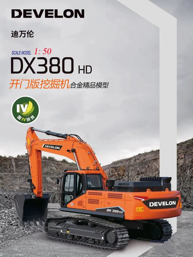 1:50 DEVELON DX380HD Crawler Excavator Construction Machine Diecast Model