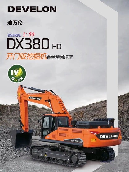 1:50 DEVELON DX380HD Crawler Excavator Construction Machine Diecast Model