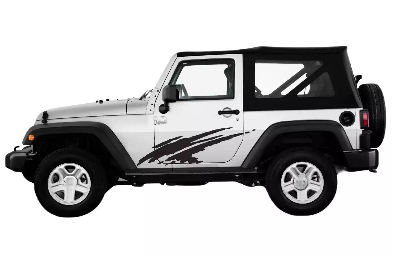 FOR Jeep Car Side Decals 2PCS Graphic Vinyl Mud Splash Car Sticker Custom Model