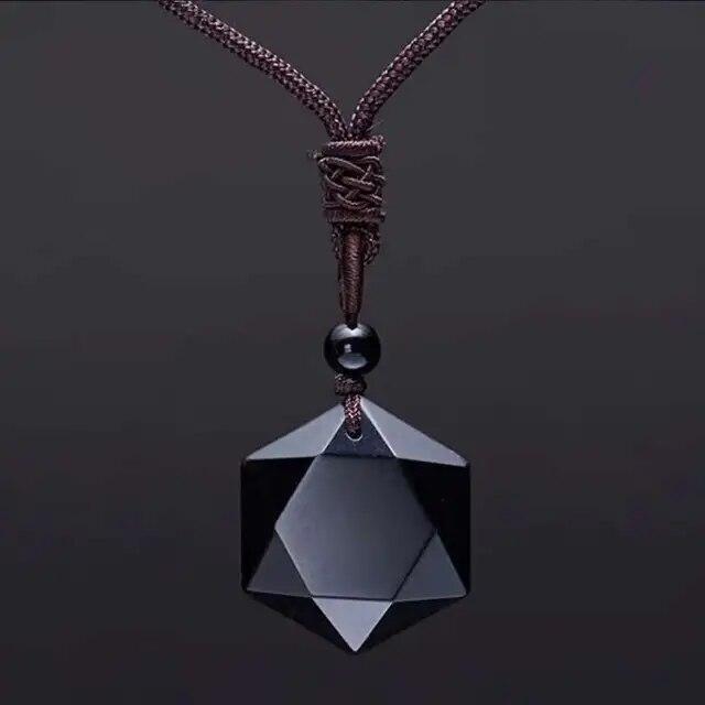 Blue Goldstone Hexagram Talisman Pendant Healing Reiki Women Men Necklace Gifts