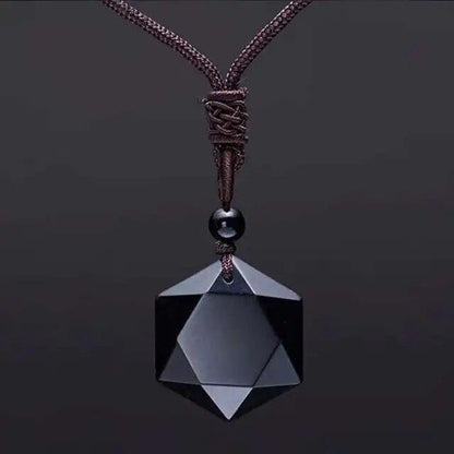 Blue Goldstone Hexagram Talisman Pendant Healing Reiki Women Men Necklace Gifts