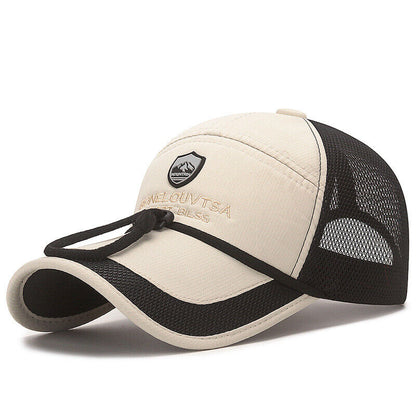Sports Sun Hat Baseball Cap Mesh Fishing Cap Visor Hat Unisex Fishing Sport
