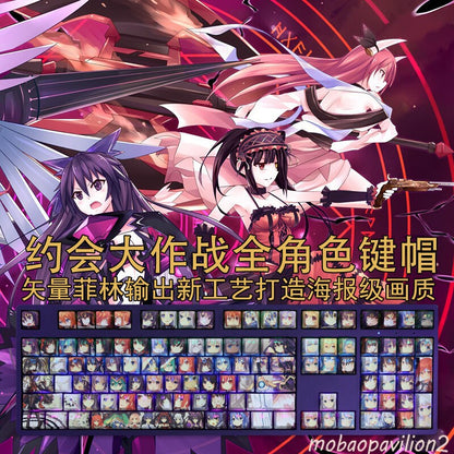 New Anime DATE A LIVE Theme RGB Translucent Keycap for OEM Mechanical Keyboard