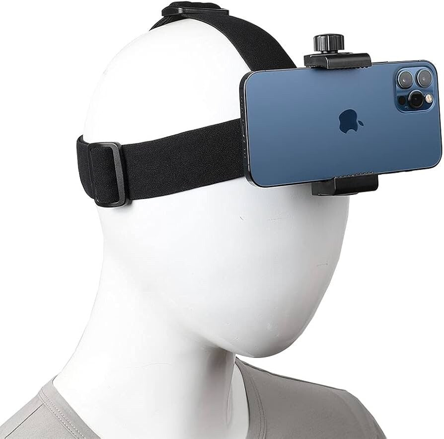 POV Phone Head Mount Belt Clamp Holder For iPhone Samsung Gopro Adjustable Strap