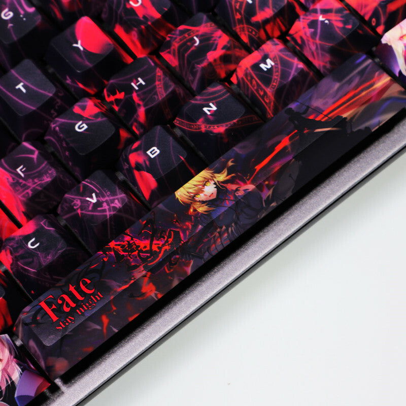 New 108 Keys Anime Fate/stay Night Keycap Set for Mechanical Keyboard Fast Ship