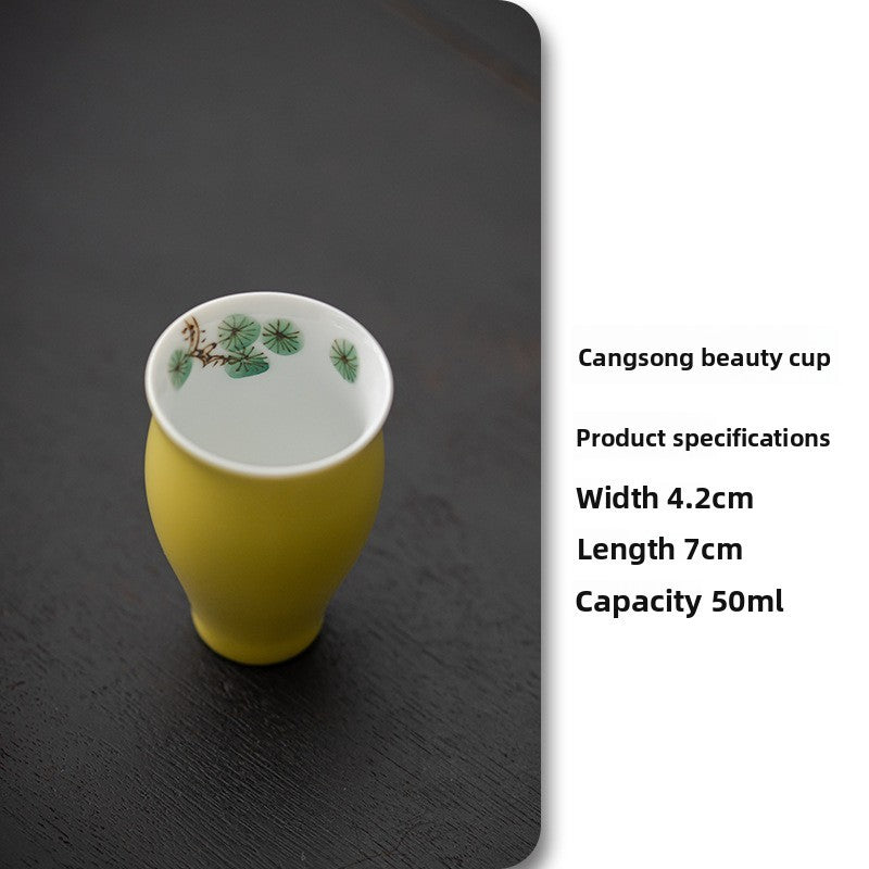 50ml Chinese Ceramic Handpainted Tea Tasting Cup Master Cup Kung Fu Teaware