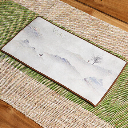 Chinese Painting Tea Table Absorbent Tea Cloth Kung Fu Rag Tea Towel Napkin
