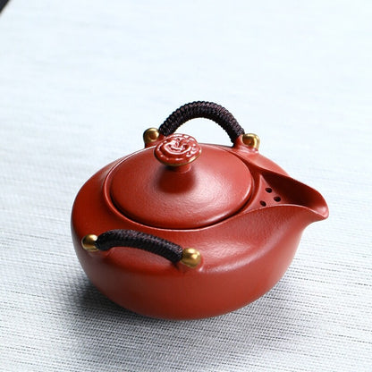 Authentic Yixing Zisha Dahongpao Clay Tea Pot With Infuser Holes Lid 220ml New