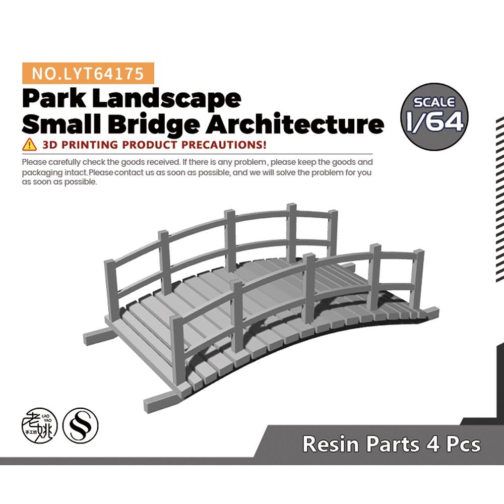 LYT64175 S Scale Miniature Railroad Park Landscape Small Bridge Architecture