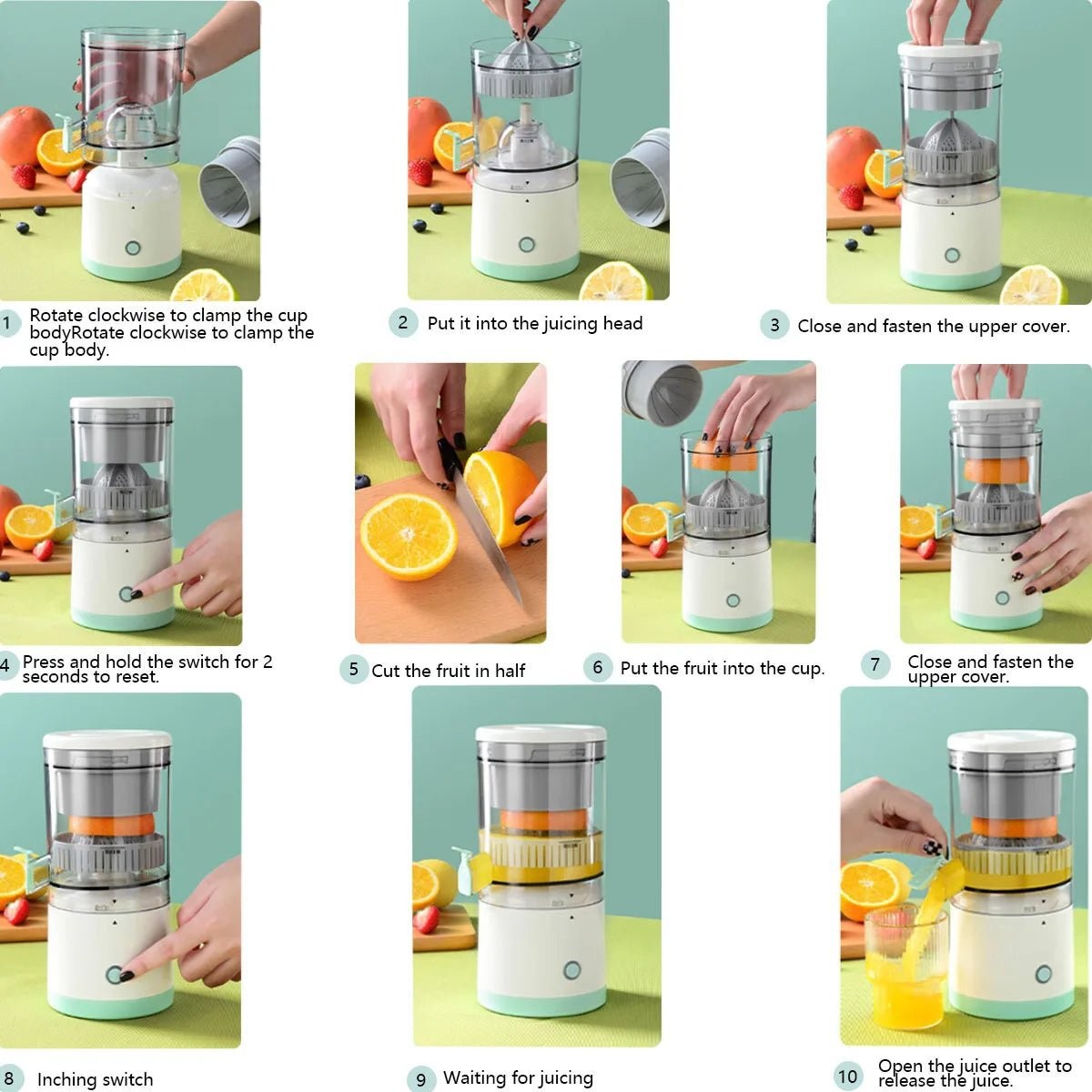 Wireless Fruit Blender Juicer – Automatic Fresh USB Rechargeable