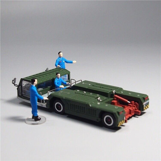 1/35 Aircraft Tractor Alloy Model Air Force Simulation Aircraft Trailer Model