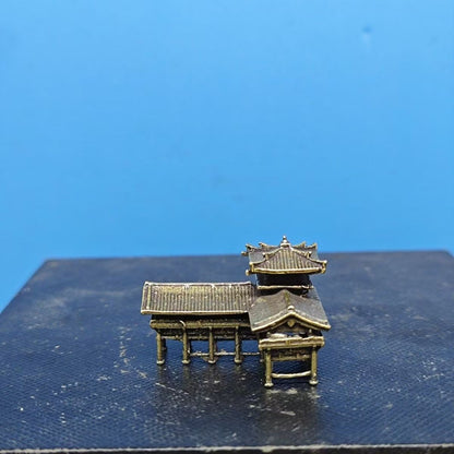 Copper Bonsai Suiseki Micro Landscape Decoration: Stilted House