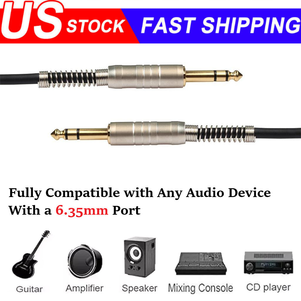 6ft NOISELESS Electric Guitar Bass Cable Pedal AMP Cord 1/4" USA KEYBOARD