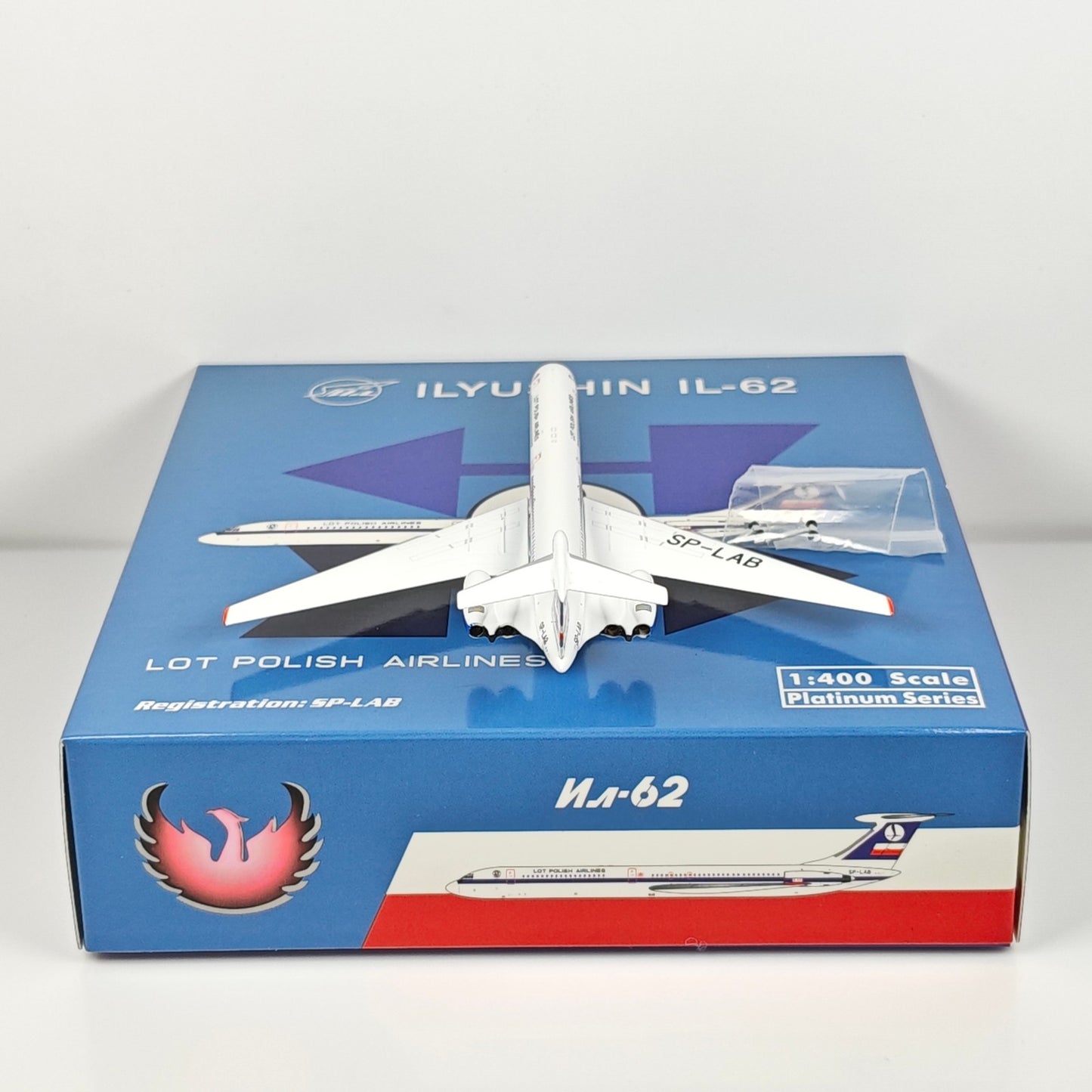 1:400 Phoenix LOT Ilyushin IL-62 SP-LAB Airplane Diecast Aircraft Plane Model