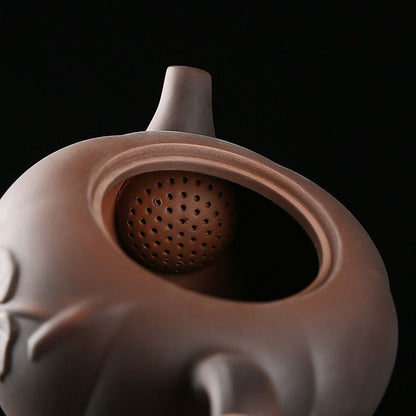 Chinese Purple Clay Pumpkin Pot Kung Fu Teapot Purple Clay Pot Creative Retro