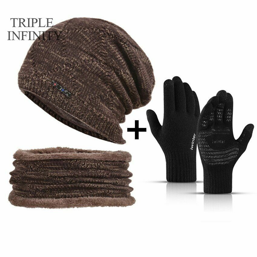 Winter Hat Beanies Knitted Warm Suit Skiing Cycling Beanie Soft Bonnet Baggy Cap