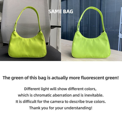 Hobos Clutch Purse Handbags Candy Color Nylon Small Shoulder Bags Tote Purse 1PC