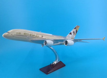 45CM ETIHAD AIRBUS A380 A6-ATA Passenger Plane Aircraft Resin Aeroplane Model