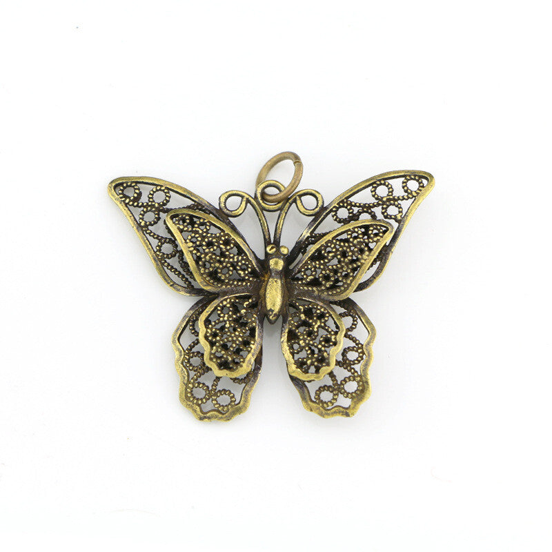 Tabletop Figurine Brass Hollow butterfly Animal Statue Sculpture Home Decor Gift