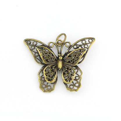 Tabletop Figurine Brass Hollow butterfly Animal Statue Sculpture Home Decor Gift