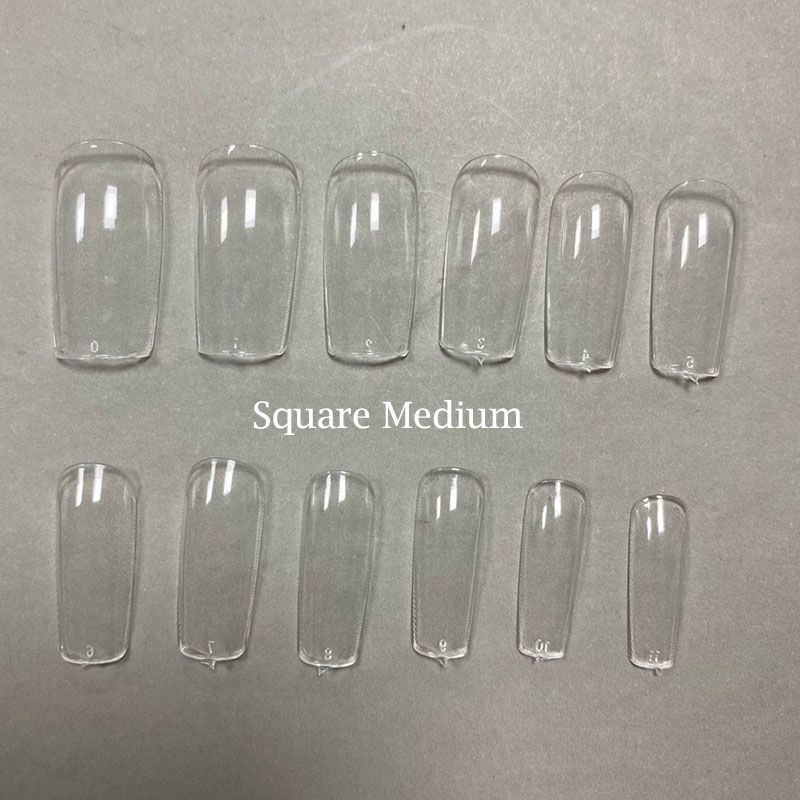 False Nail Tips 240Pcs XXL Square Full Covers Luxury Gel Press On Manicure Tools