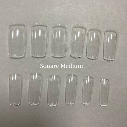 False Nail Tips 240Pcs XXL Square Full Covers Luxury Gel Press On Manicure Tools