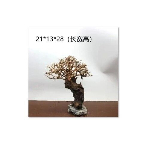 Aquarium Ornament Wood Bonsai Christmas Tree Tank Moss Trunk Driftwood DIY Decor